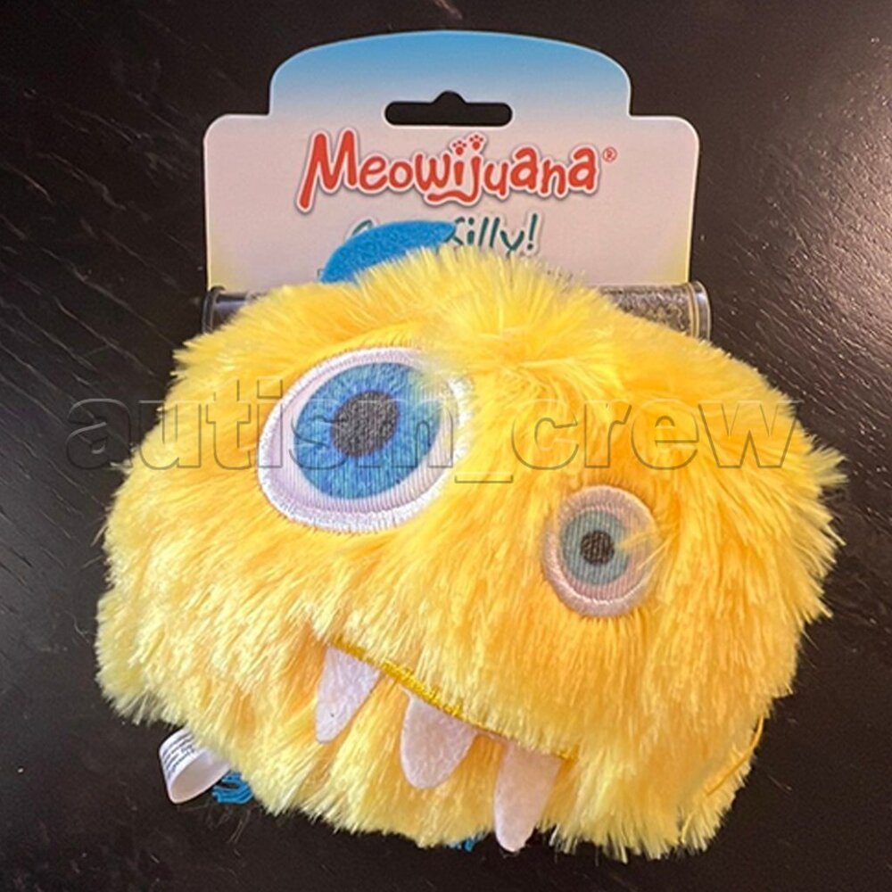 2/$12 💥🆕 Meowijuana Smarterpaw Catnip Toy Get Silly Yellow Furry Fiend | 6178